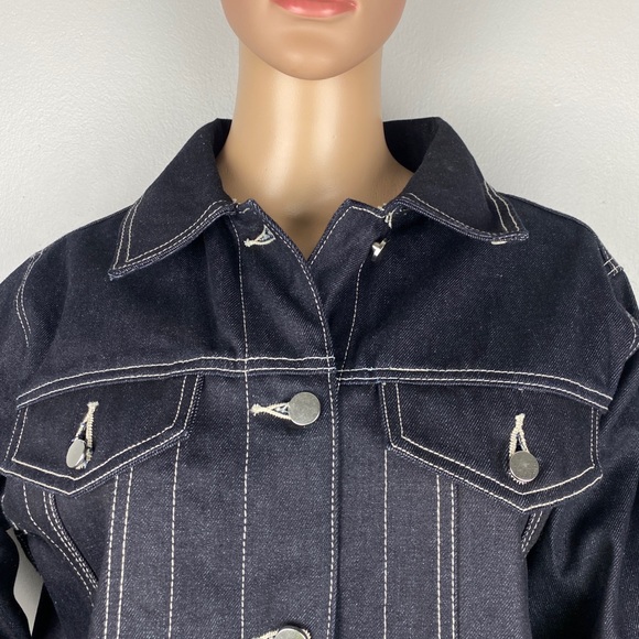 NEW WEWOREWHAT REVOLVE OVERSIZED DENIM JACKET - Picture 4 of 8